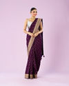 Radiant Purple Georgette Saree